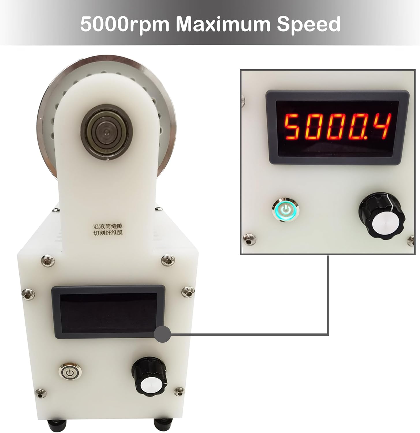 INTSUPERMAI Drum Collector Rotary Drum Electrospinning Collector for Electrostatic Spinning Machine 100-5000rpm, 110V