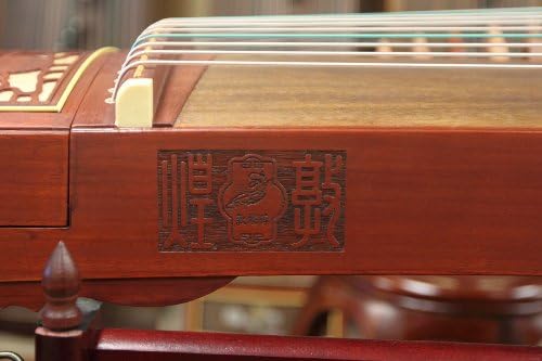 Dunhuang Duo Cranes Facing The Sun Carved Guzheng 696D 敦煌牌双鹤朝阳