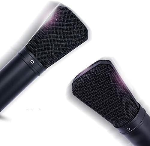 Condenser Microphone Studio Microphone Host Microphone Computer Live Vocal Microphone, Black