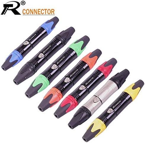 Davitu Electrical Equipments Supplies - 100pcs/50sets 50PCS 3 Pin XLR Female Jack + 50pcs Male Plug Professional 3 Pole XLR Socket Plug Microphone Connector s - (Color: Blue)