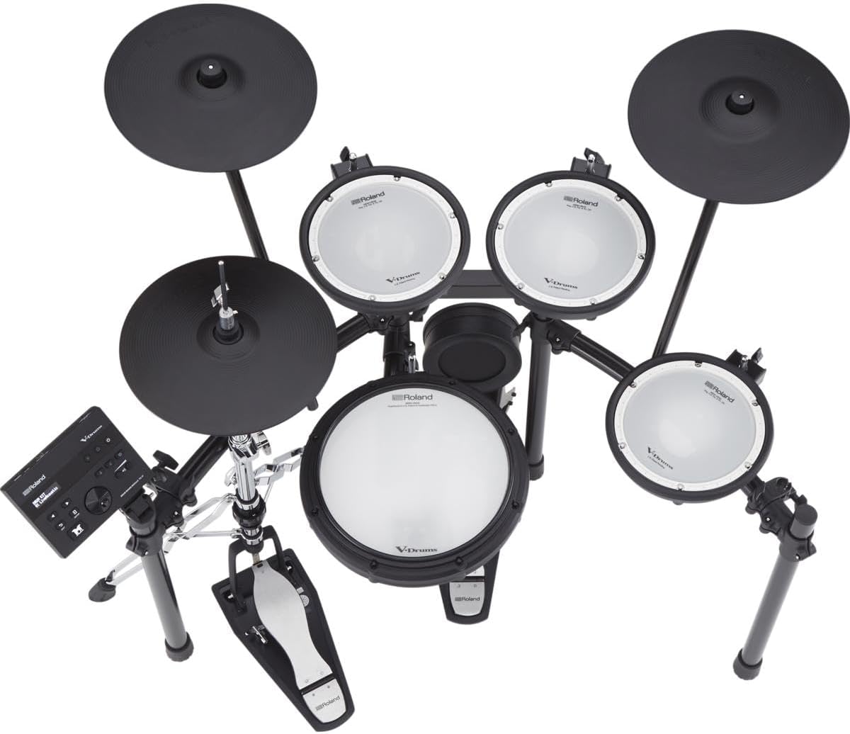 Roland TD-07KVX Electronic V-Drums Kit – With VH-10 Floating Hi-Hat and Best-Ever Cymbals – Bluetooth Audio & MIDI – 40 FREE Melodics Lessons