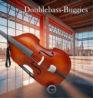 Portable Upright Double Bass Cart with Wheel Transport Buggies Carry String Bass Carts for Any Size Bass from 1/10 To 4/4,Works Indoors &Outdoors (Bass Cart)