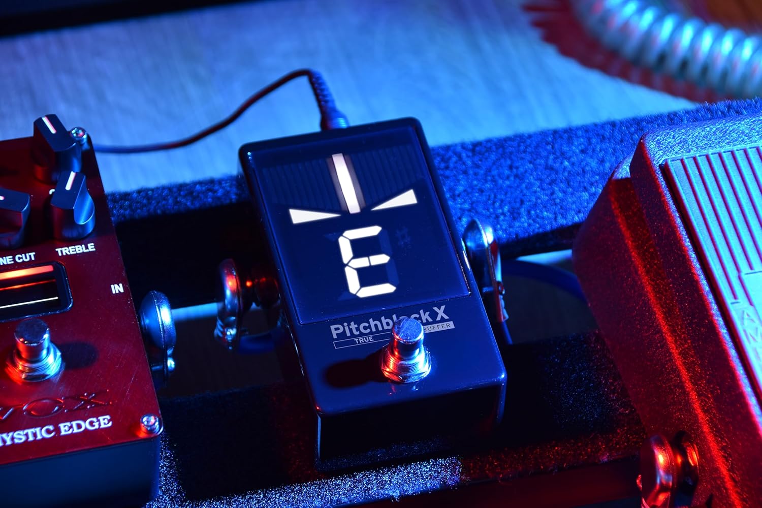 Korg Pitchblack X Chromatic Guitar Pedal Tuner w/ Four Display Modes and High Visibility Display (PBX)