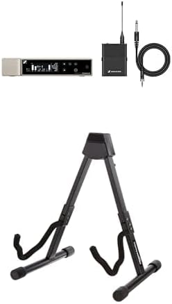 Sennheiser EW-D CI1 Instrument Set (Q1-6) with Amazon Basics Adjustable Folding Guitar Stand - Digital Wireless System Bundle