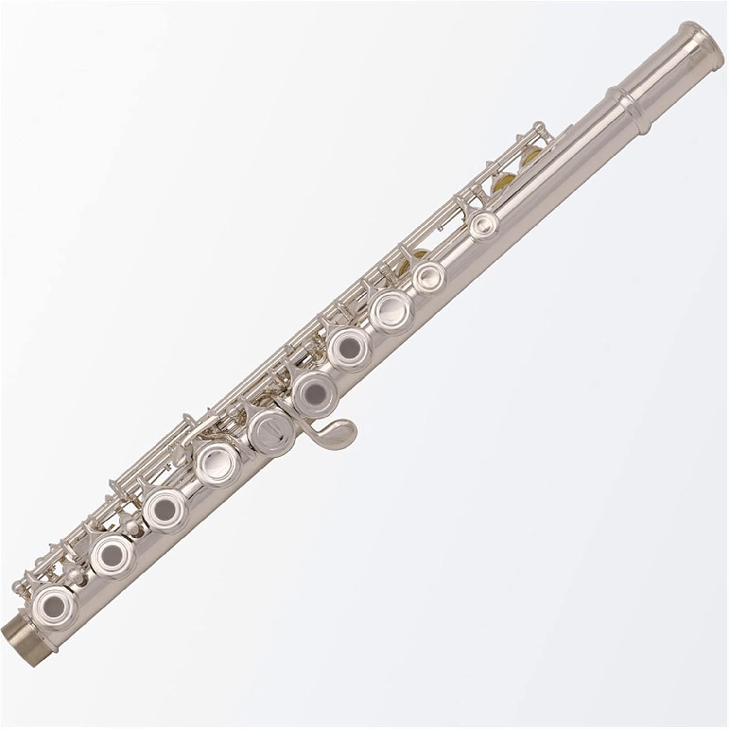 ZUZU New Silver Plating 17 Open Hole Flute C Tone B Foot Italian Pads Leather Case Beginners Flute