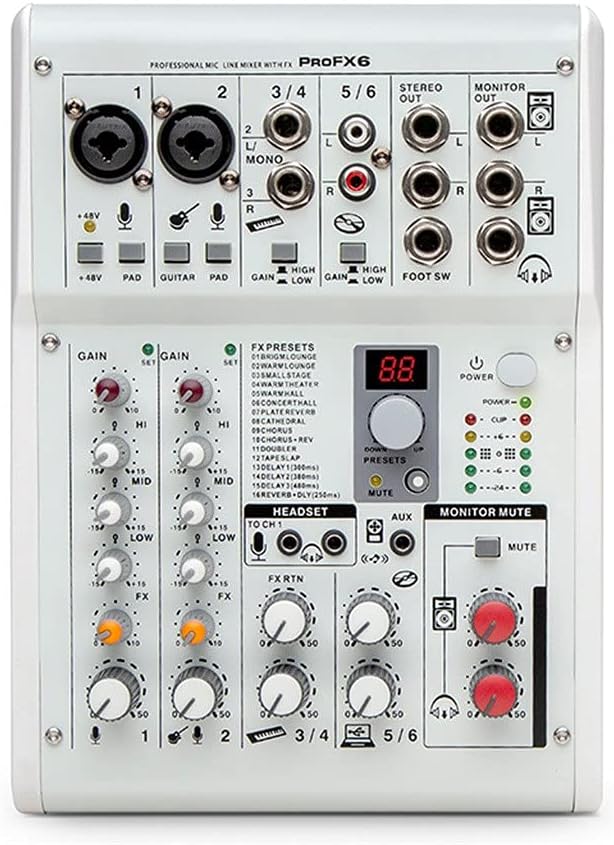 Professional Digital Mixer Audio Interface Dj Sound Card Consoel with Phantom Power Equipment