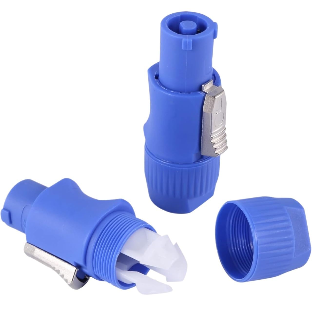 10Pcs 3Pin XLR Connector 20A Power Plug Power Socket NAC3FCA NAC3MPA NAC3FCB Male Plug Adapter Stage Light L*/ED Screen(10pcs Grey)