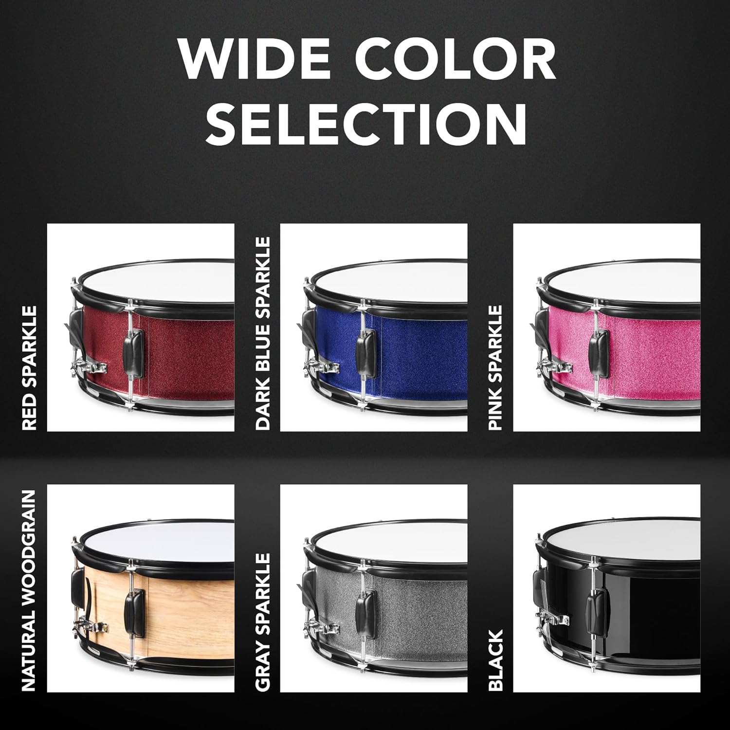 Best Choice Products 5-Piece Full Size Complete Adult Drum Set w/Cymbal Stands, Stool, Drum Pedal, Sticks, Floor Tom - Black