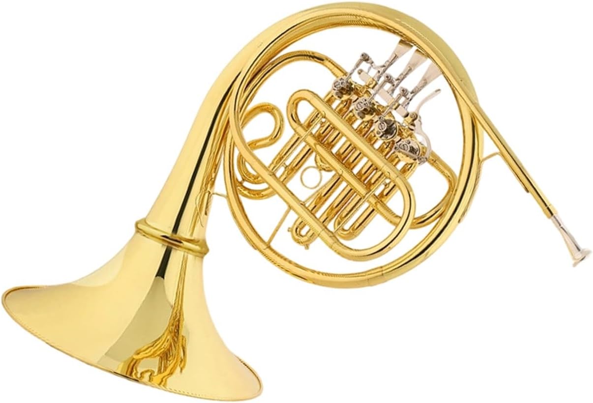 4 Key French Horn Brass Instrument French Horn Four Key Single Row Suitable For Playing Beginners