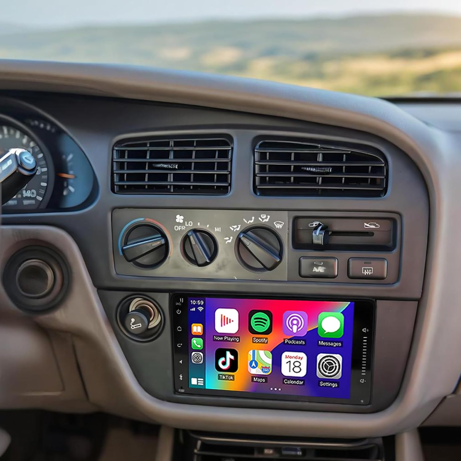 Car Radio for Toyota Camry 1992–1996 Wireless Carplay & Android Auto, 9 Inch IPS Touch Screen for Toyota Camry Car Stereo BT FM in Dash GPS WiFi Backup Camera SWC-2+32G