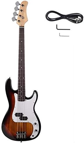 Home Exquisite Burning Fire Style Electric Bass Guitar Golden 3-7 Days Delivery