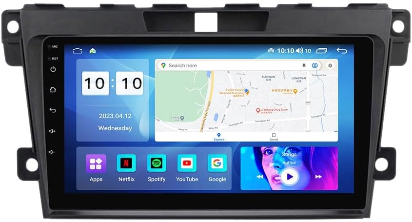 Android Car Stereo for Mazda CX-7 2008-2015,9 inch IPS Touchscreen with Upgrade Wireless CarPlay & Android Auto,WiFi/GPS,Support SWC and Subwoofer,8-Core 8G+256G