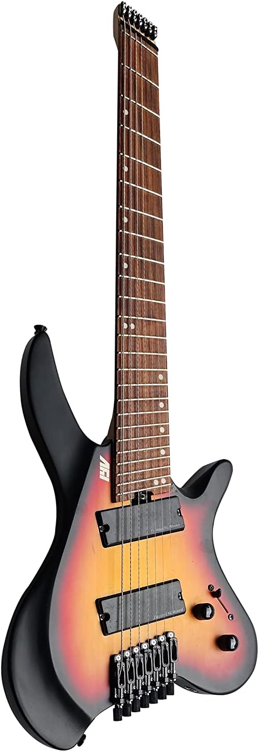 IYV-ISHLFF7-550 7-String Headless Electric Guitar, Sunburst