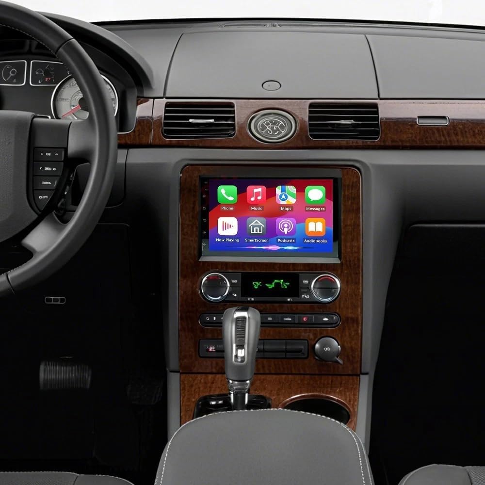 Car Stereo Radio Compatible for Ford Taurus 2008-2009 with Carplay Android Auto GPS Navigation 7in Touchscreen Car Radio Player with Bluetooth WiFi FM/RDS SWC Mirror Link Split Screen + Backup Camera