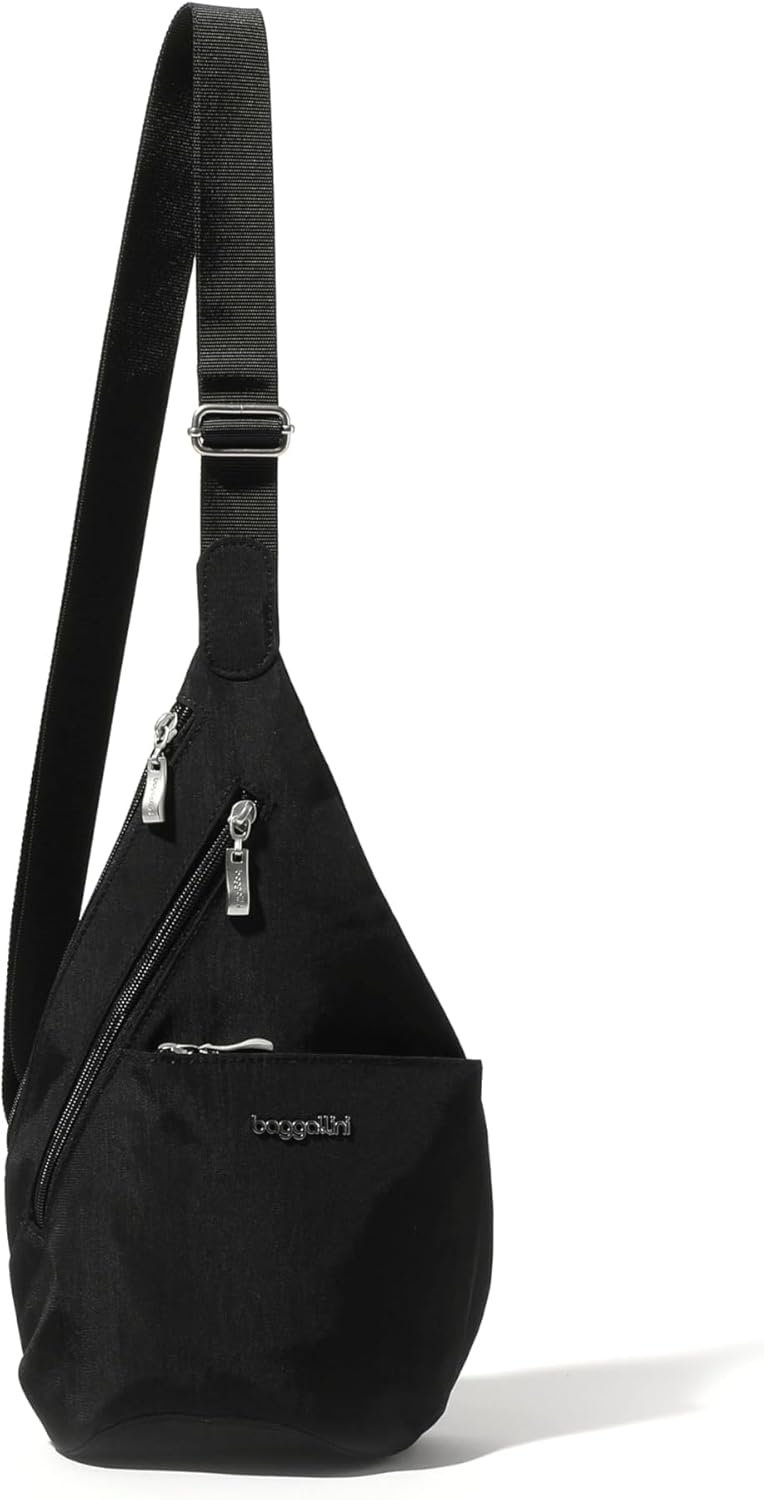 Baggallini Mini Sling - 12x7 Sling Crossbody Bag Backpack with Adjustable Shoulder Strap