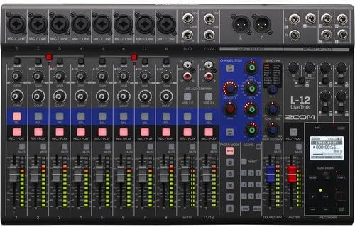Zoom LiveTrak L-12-12-Channel Digital Mixer & Multitrack Recorder + CBL-20 Carrying Bag For L-12