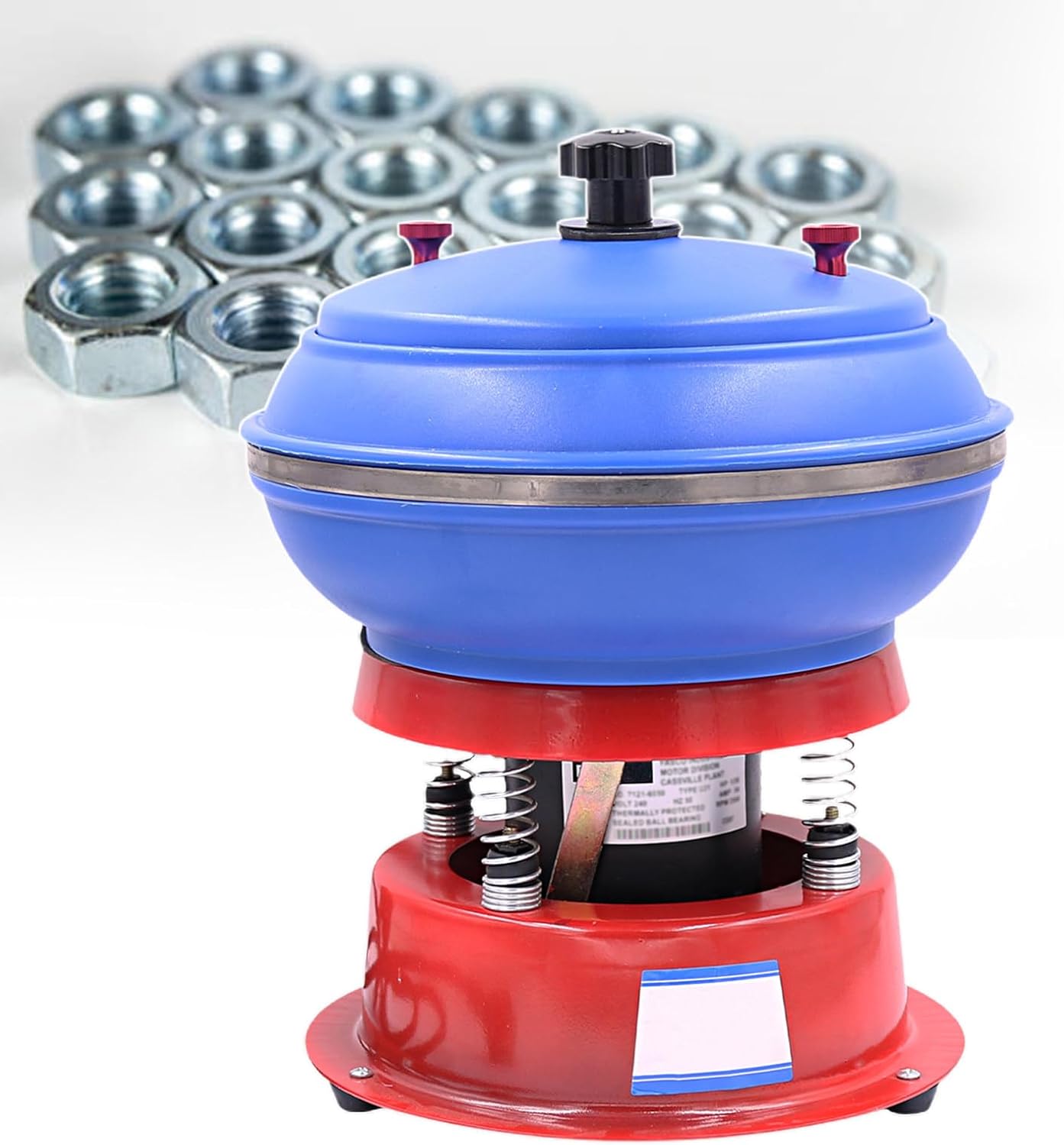 Vibratory Tumbler Polisher, 3.5 L Barrel Polishing Machine, Bidirectional Rotation, for Coins/Metal/Jewelry/Hardware/Workpiece Cleaning Polishing