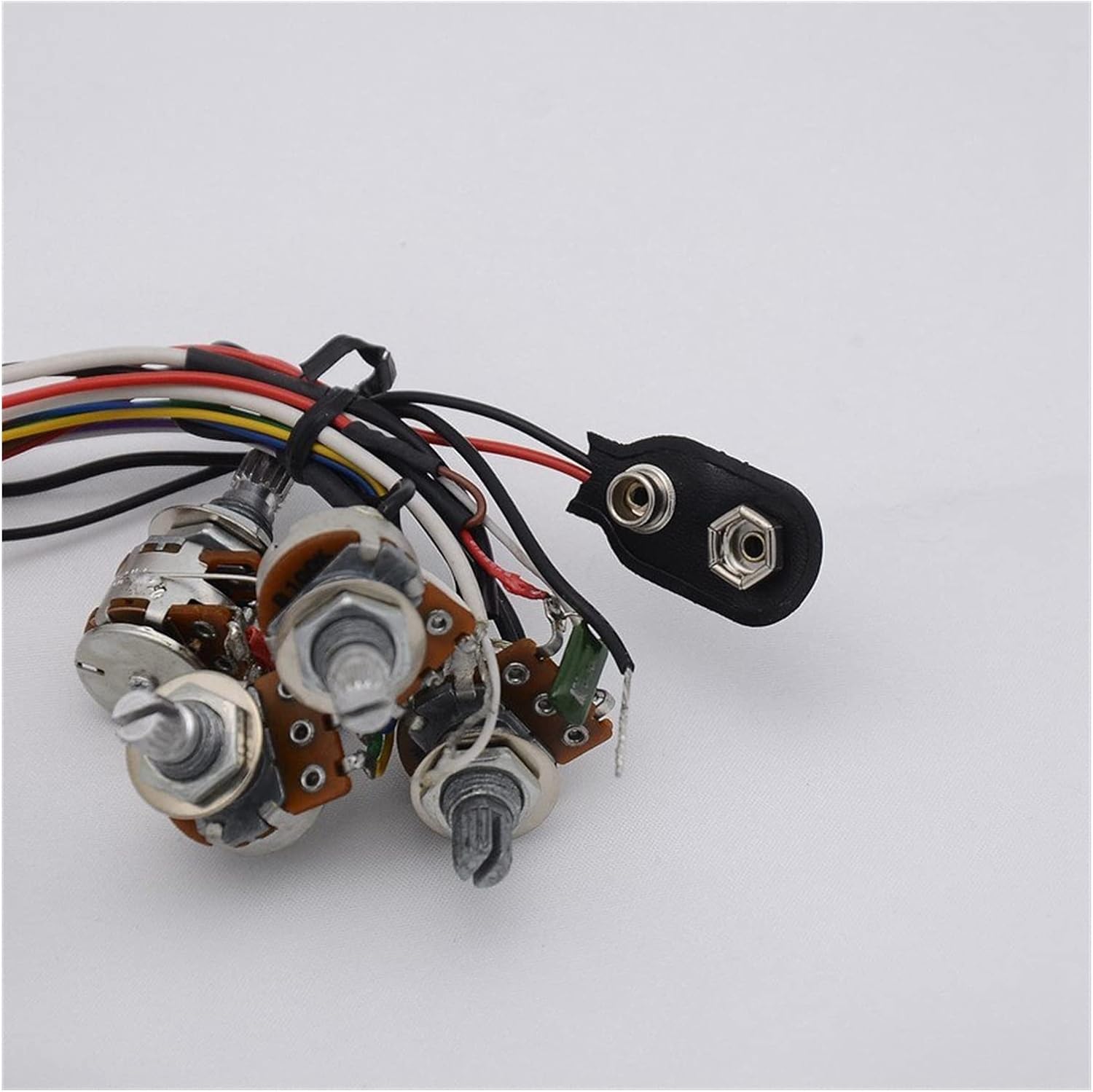 KESHUO Electric Guitar Wiring Harness 1 Set Rock Bass 2 Band EQ Active Preamp Circuit for Passive Bass Pickup