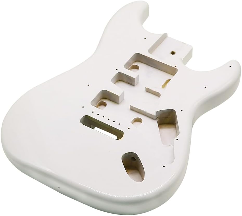 JD.Moon Electric Guitar Body for Fender ST Strat Guitar Accessory DIY Poplar HSH Guitar Body White