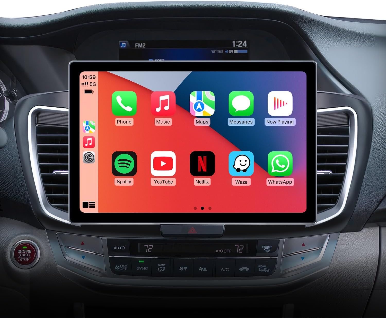 11.5'' Car Stereo for Honda Accord 2013 2014 2015 2016 2017 IPS HD Touch Screen 5G WiFi Car Radio Wireless CarPlay Android Auto, GPS FM/SWC Bluetooth 1080P Backup Camera (4+64G)