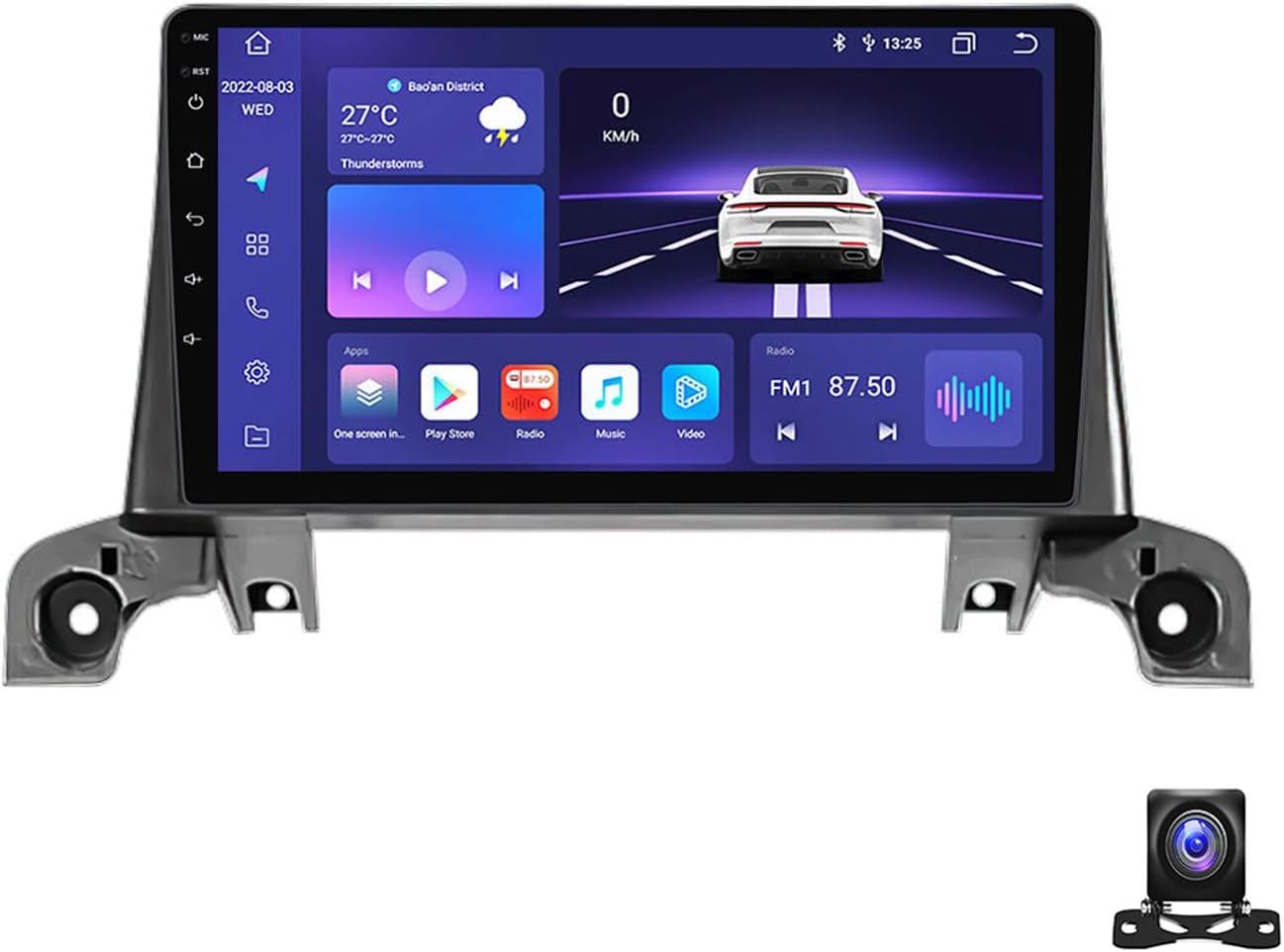 9 Inch Android 13 Car Radio Compatible with Peugeot 3008 2017~2020 Bluetooth Car Stereo Compatible with Carplay Android Auto, Navigation, Steering Wheel Controls, Backup Camera,M700S 8G+128G