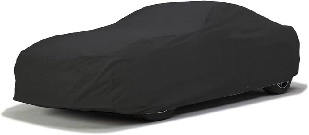 DaShield SoftTec Indoor Satin Car Cover for Audi TT 2006-2014 Mk2 Semi Custom Fit Elastic Stretchy Flexible High-end Luxury Dust Protection-Black
