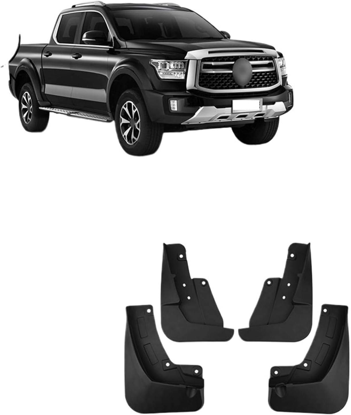 Compatible for GWM POER Sahar P500 Cannon Alpha 2025 2024 Mud Flaps Splash Guard Mudguards Front Rear Fender Auto Styling Car Accessories