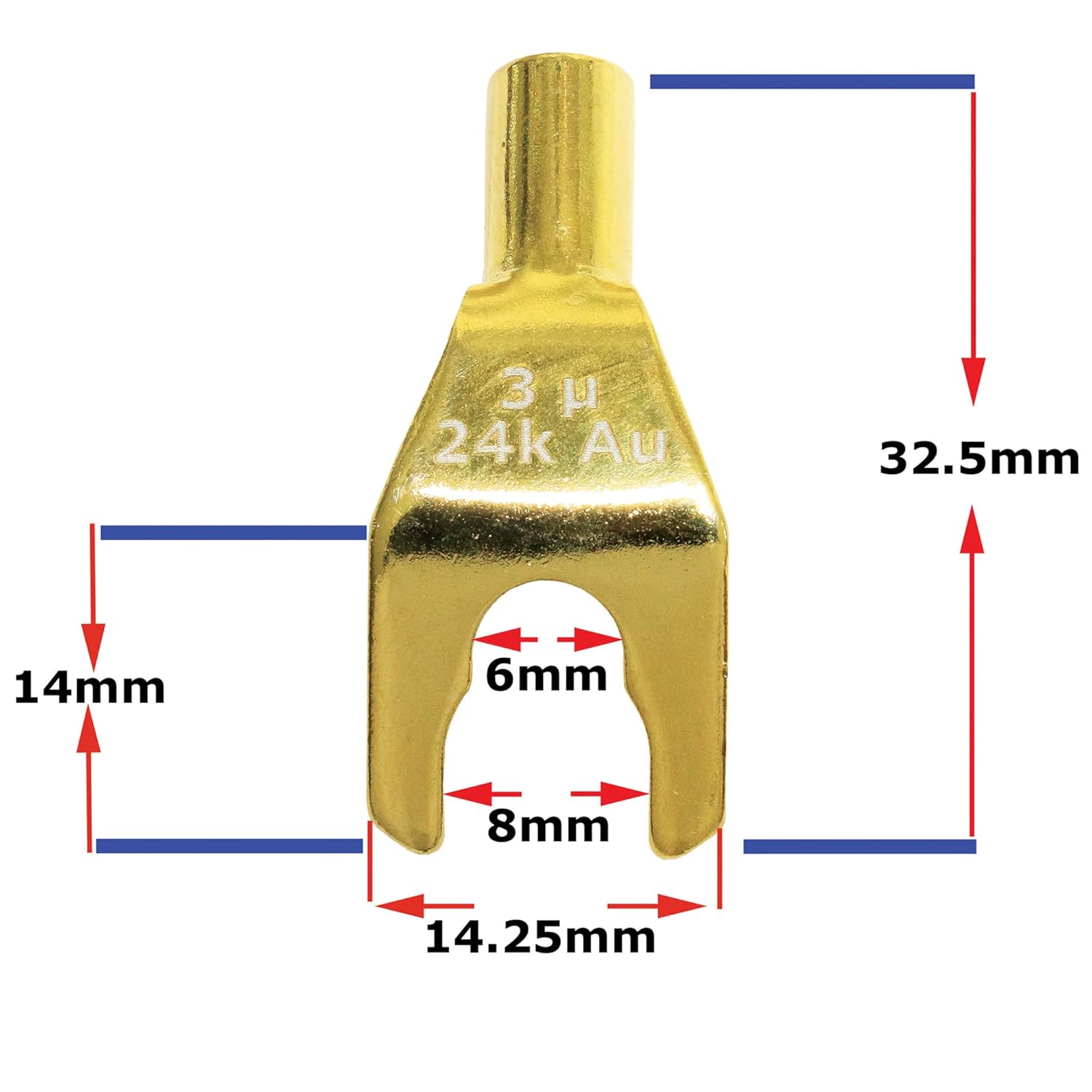 WORLDS BEST CABLES 12 Foot - Canare 4S11 – Audiophile Grade - HiFi Star-Quad Speaker Cable Pair with Eminence Gold Banana & Spade Connectors