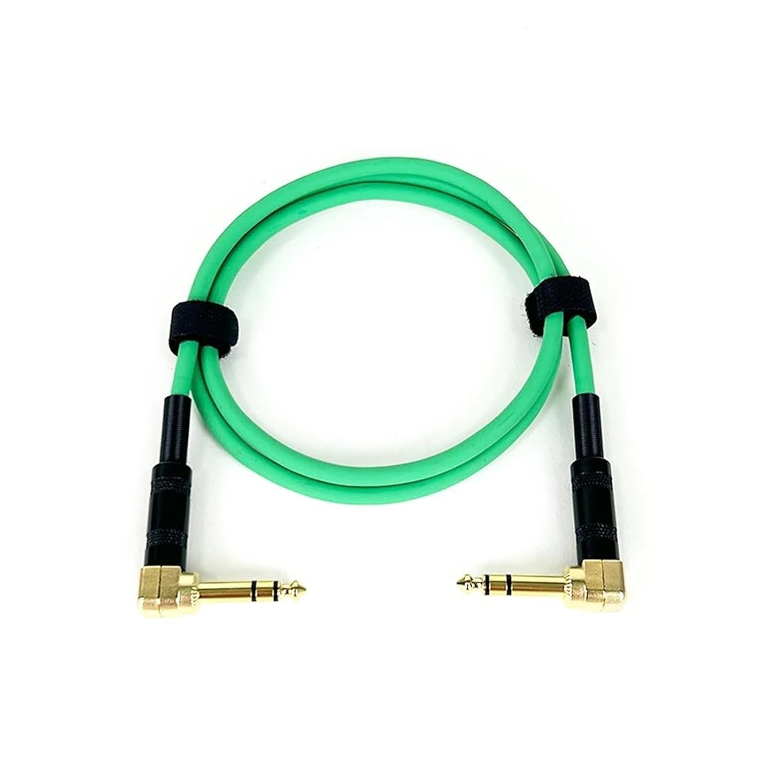 Guitar Audio Cable 6.35 Stereo Balanced1/4 Angled To Angled Speaker Amplifier Cable For Guitar Keyboard‎ Dual Channel Cable(Green,15m)