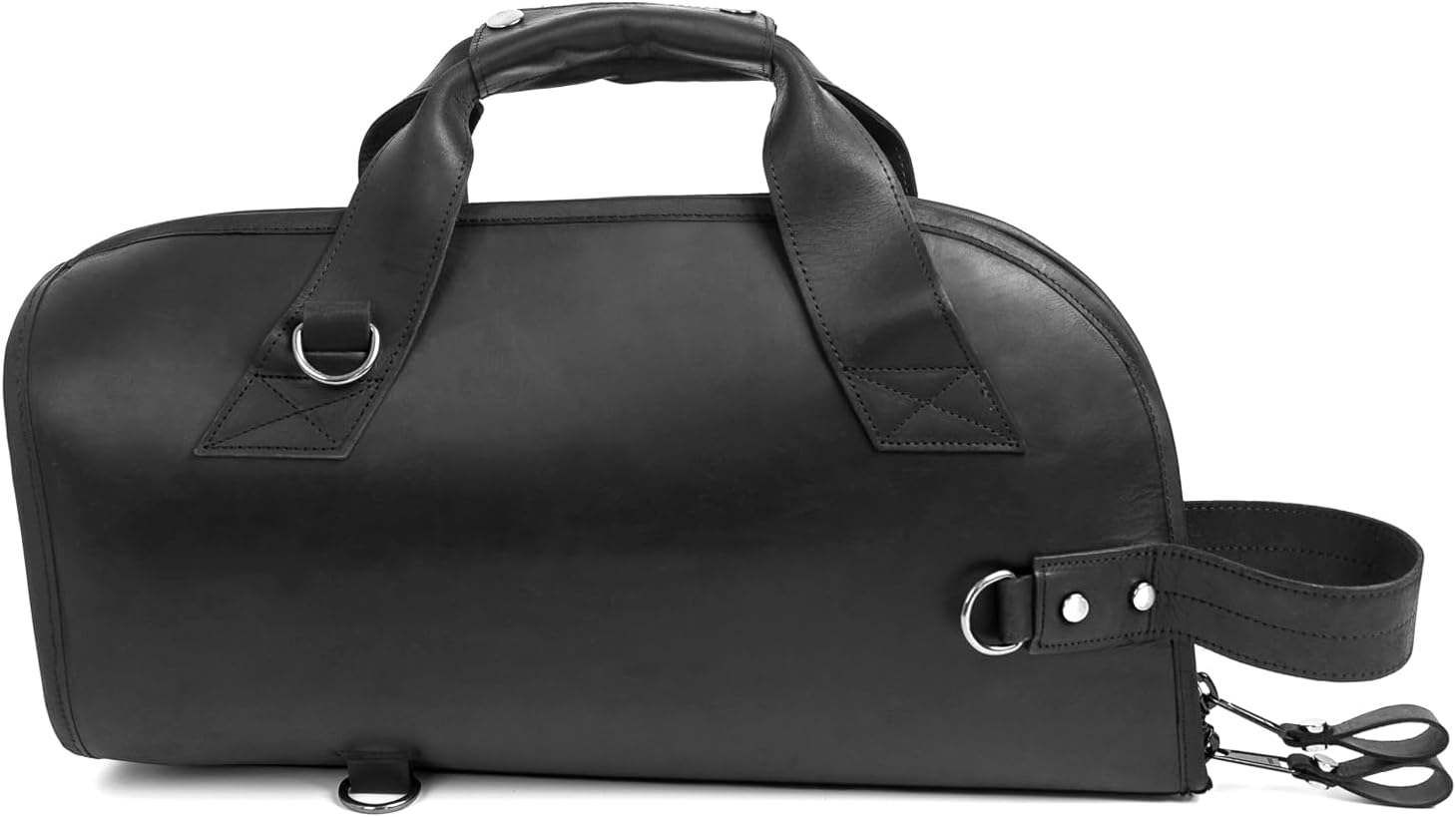 Leather Gig Bag for Cornet & Piccolo Trumpet - Fully Padded, Lightweight, Water-Resistant, w. Shoulder Strap & Handle. Accessory Pocket, Reliable Protection Instrument Case Storage (Cornet, black)
