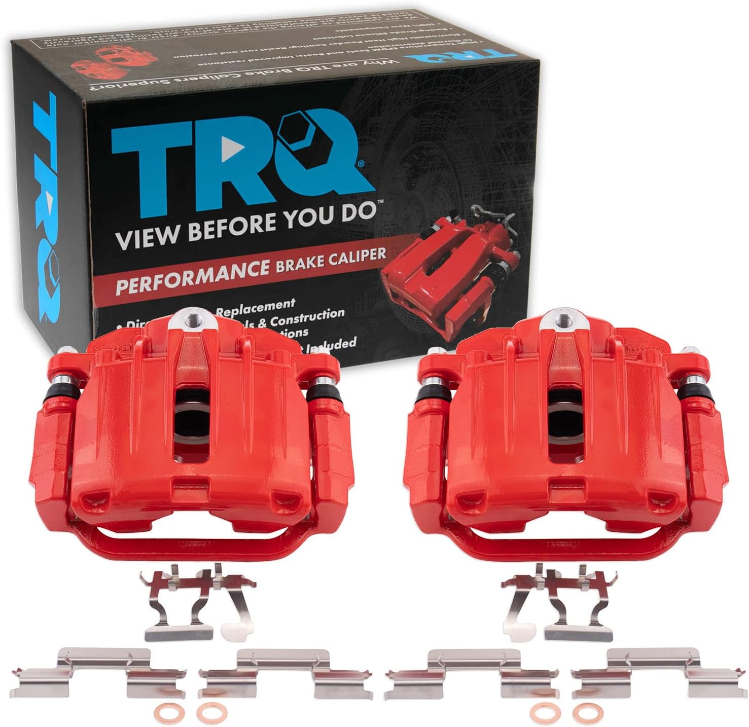 TRQ Performance Rear Performance Brake Caliper Set Compatible with 2000-2002 Cadillac DeVille 2003-2005 Chevrolet Astro 1999-2002 Silverado 1500 2000-2001 Tahoe GMC Safari Sierra 1500 Yukon