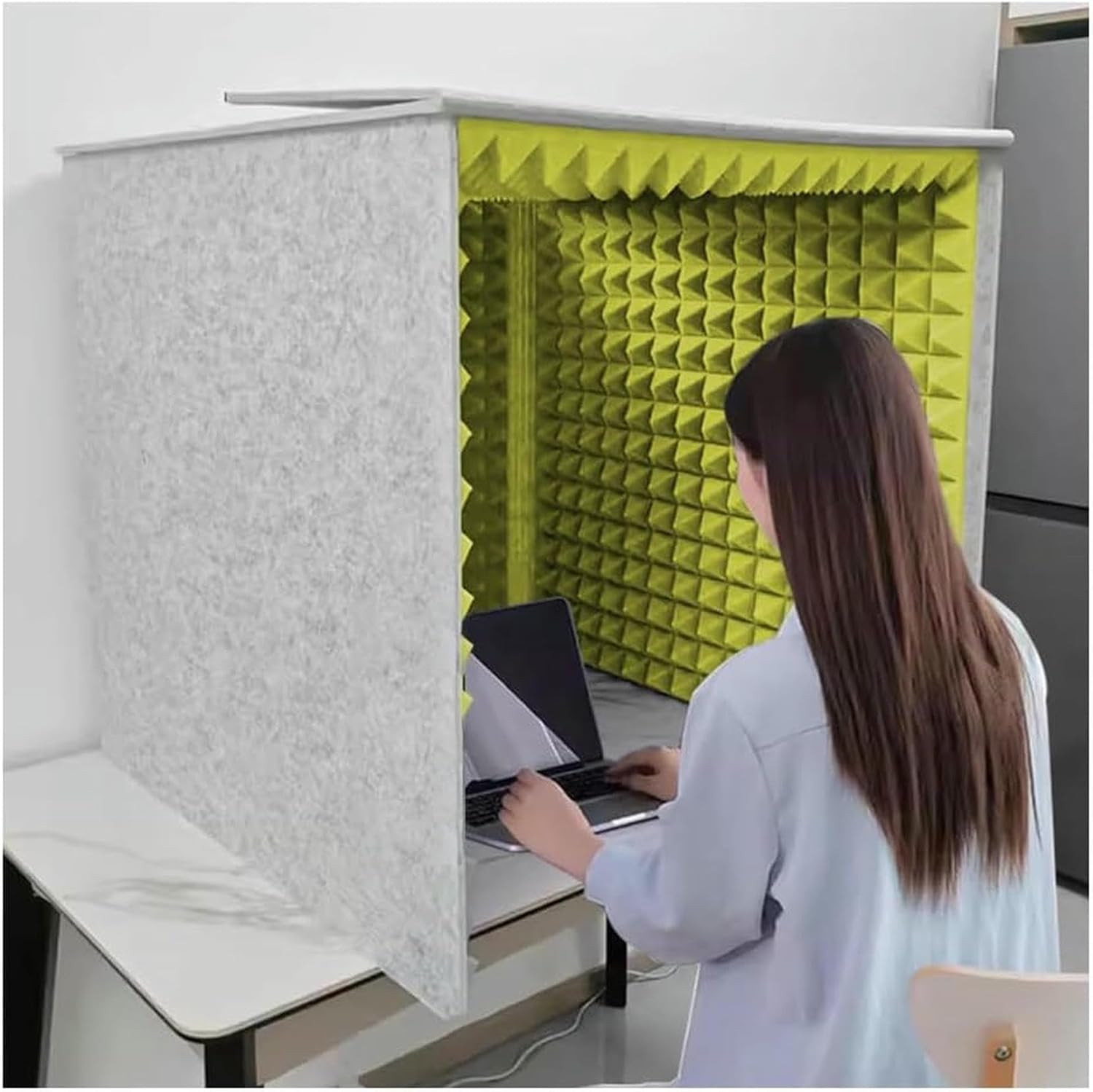Desktop Self Made Sound Vocal Booth, Portable Recording Studio Isolation Shield Box, Soundproof Cover for Microphone Singing Gaming and Broadcasting