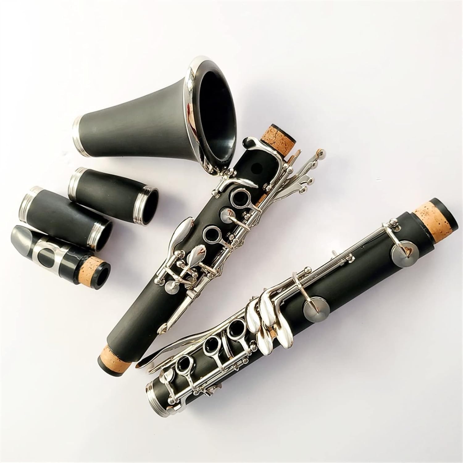 TSTS Professional 17 Key Bb Hard Rubber Clarinet Musical Instrument Woodwind Instruments Students Used Clarinet for Beginner
