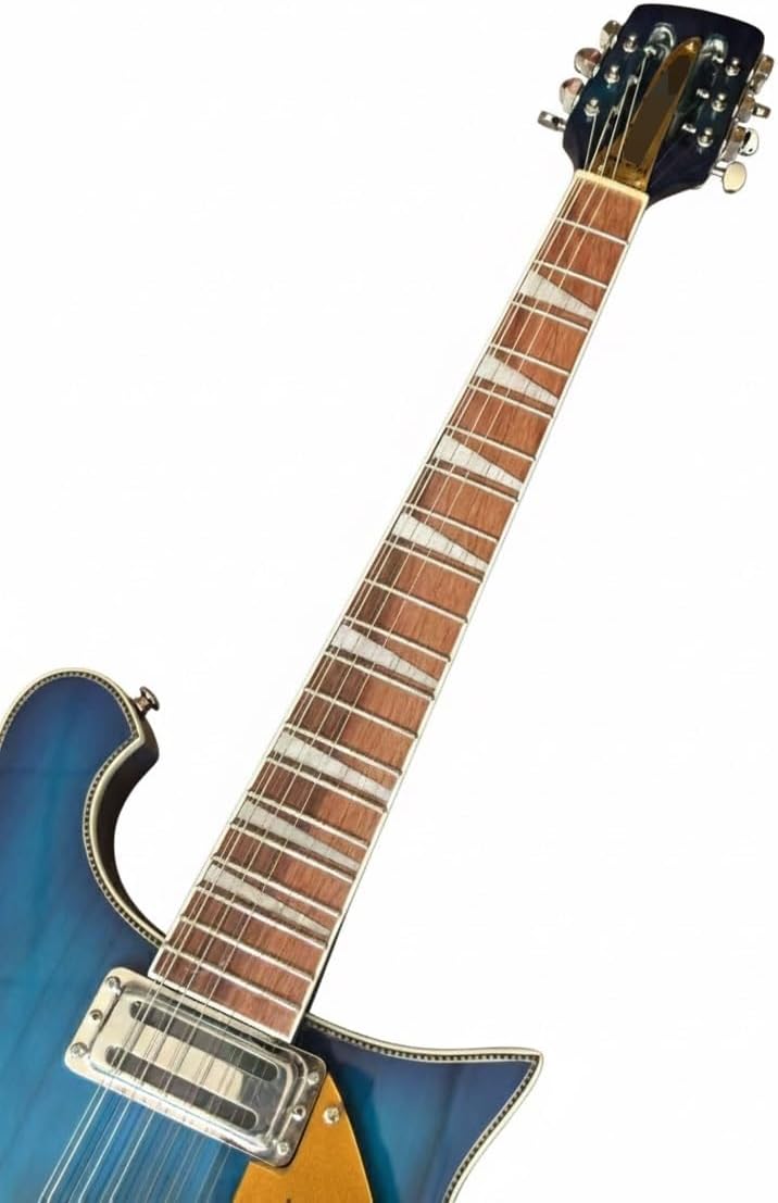 12 String Electric Guitar Professional Series - Lightweight Basswood Body & Rosewood Fretboard(Blue)