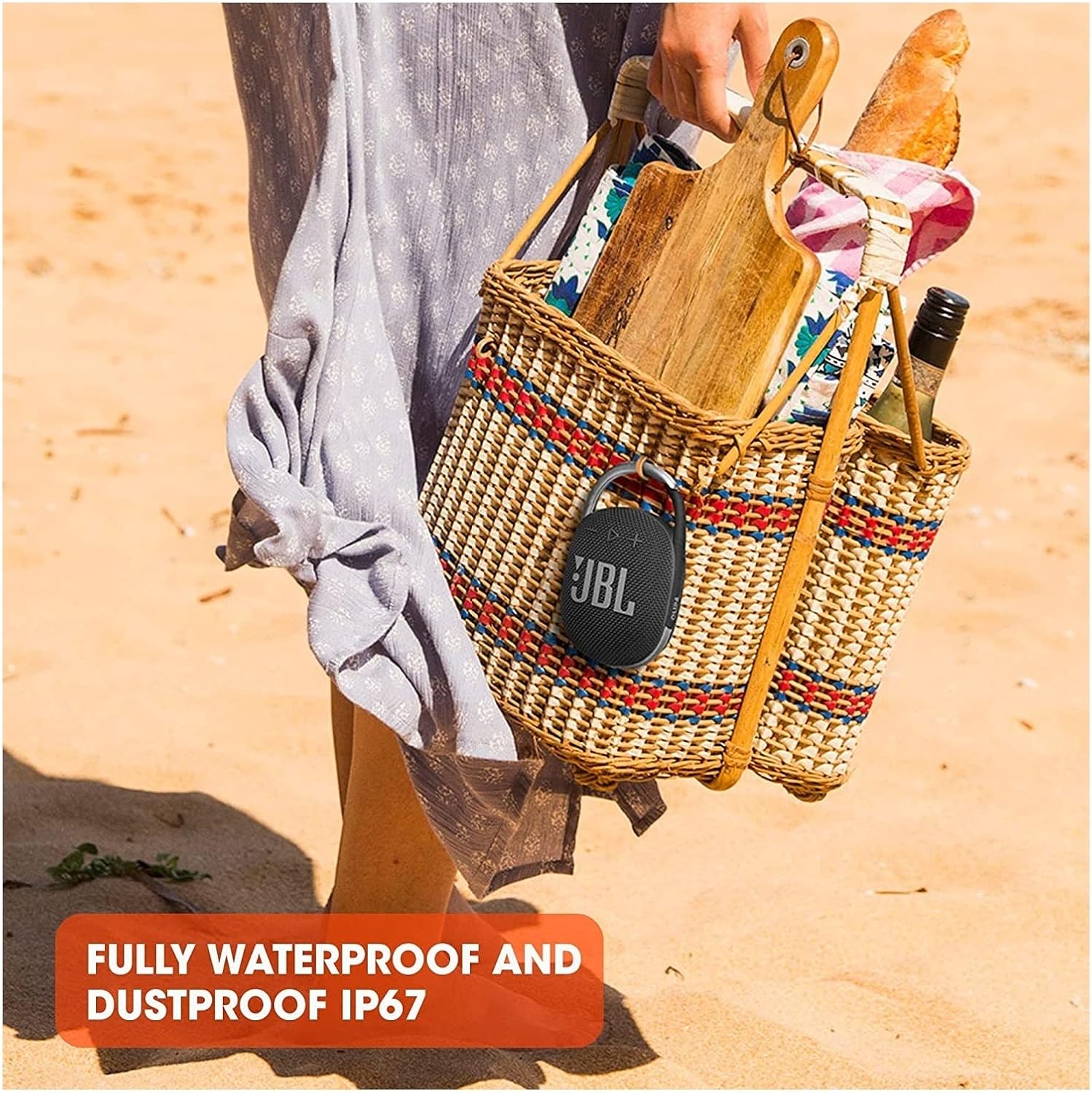 JBL 2 Pack Clip 4 Waterproof Wireless Audio Bluetooth Speaker Bundle (Green)