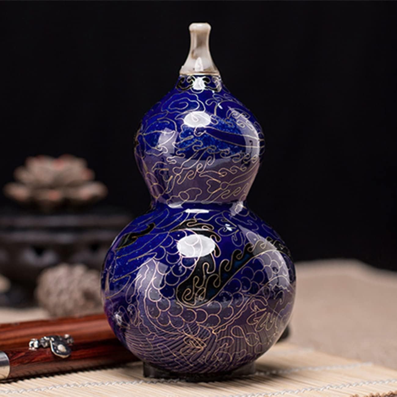 Woodwind Cucurbit Flute Musical Instrument B-Flat C Gourd Flute Adult Children Learn to Play The Gourd Flute Easy to Carry Cucurbit Flute (Color : Blue, Size : C-Key)