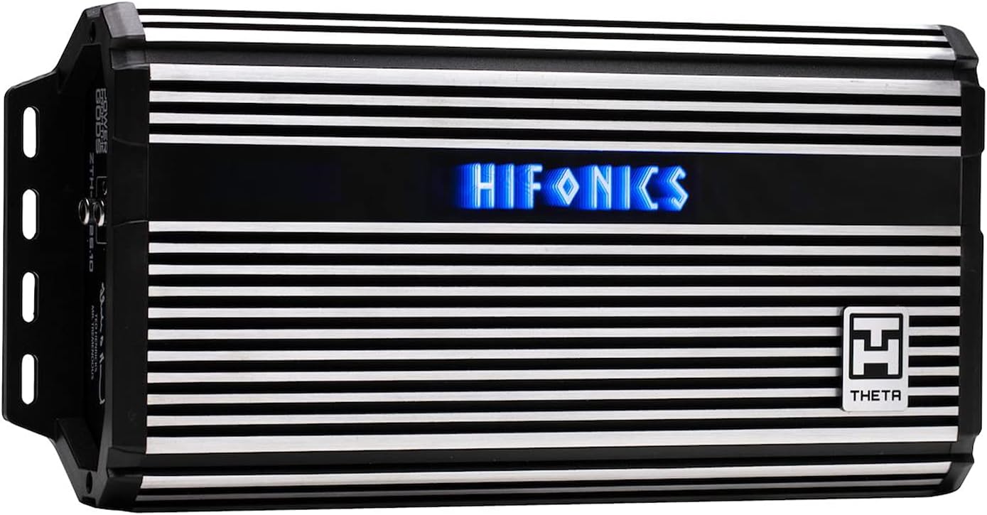 Hifonics ZTH-1525.1D Zeus Theta Compact Mono Channel Car Audio Amplifier (Silver) – Class D Amp, 1500-Watt, Onboard Electronic Crossover, Built-in Bass Control, Bass Remote Included