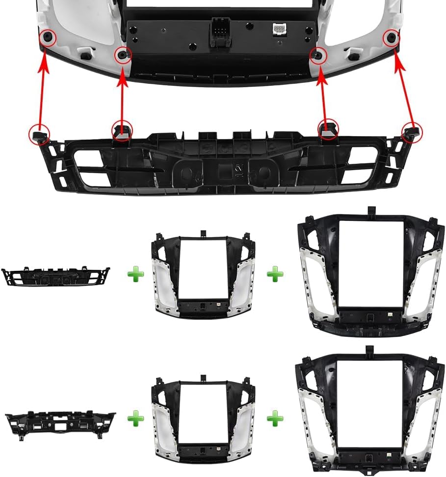 2G+64G Car Radio Stereo for Ford Focus 2012-2018 with Wireless CarPlay/Android Auto, 9.7 inch Android 13 Touch Screen Head Unit, HiFi Audio GPS Navigation WiFi Bluetooth SWC HD Backup Camera