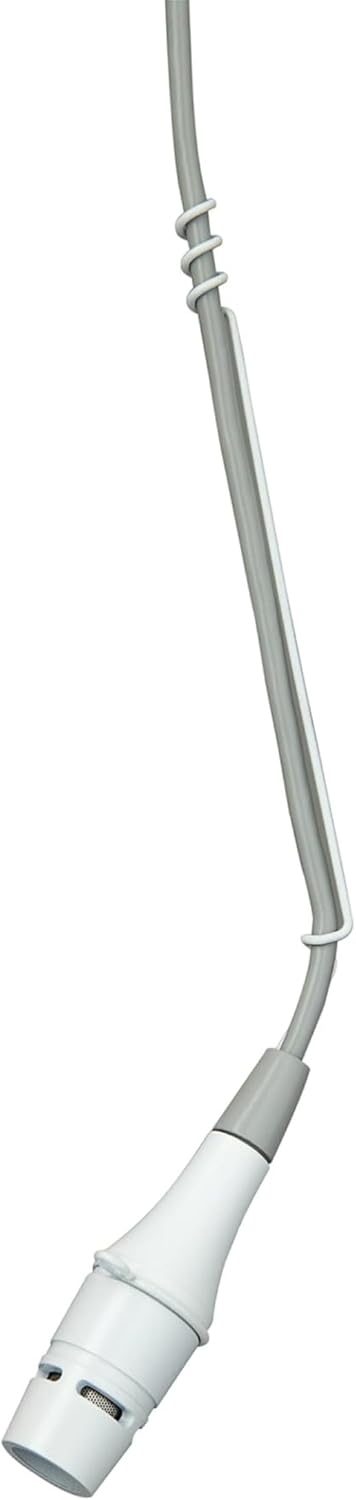 Shure Centraverse CVO Installed Sound Overhead Microphone - White, Cardioid Condenser Mic with 25-Foot XLR Cable, Snap-fit Windscreen and Wire Aiming Hanger (CVO-W/C)
