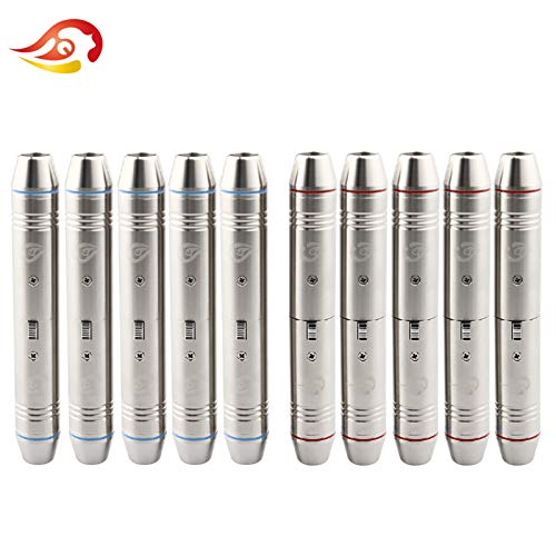 Davitu 10set 3Pin Stainless Steel Audio Cable Plug XLR Cable Connect Cannon Male/Female Jack Line XLR Connector Microphone Mixer - (Color: red)