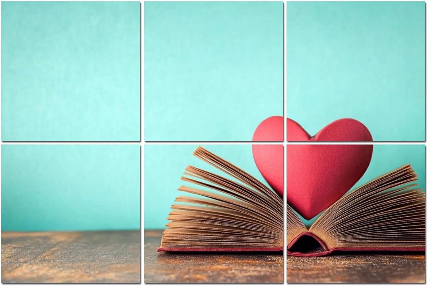 6 Pack Art Acoustic Panels Books open Soundproof Wall Panels, 48