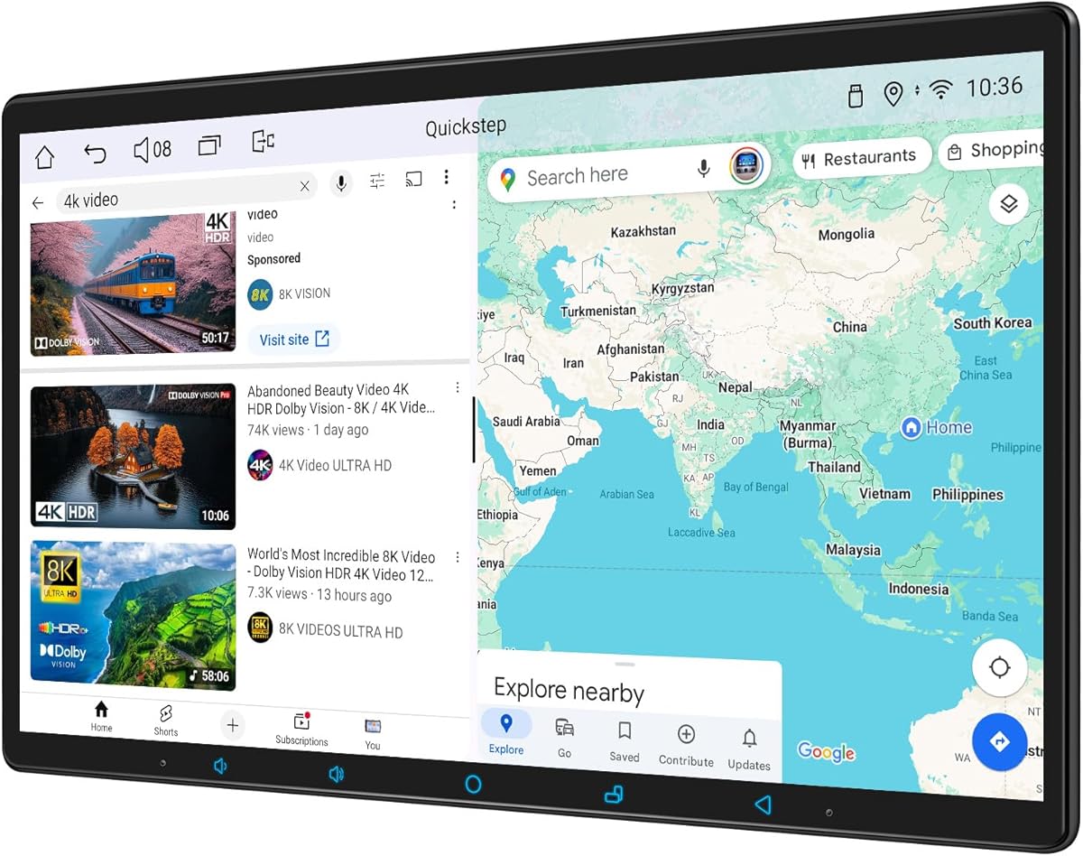 Joying 15.1 Inch Double Din Car Stereo, Car Radio with Apple Carplay & Android Auto, 8GB+128GB Android 13 Head Unit with Mirror Link, AM/FM, Bluetooth, SWC, GPS(JY-UTD15N8)