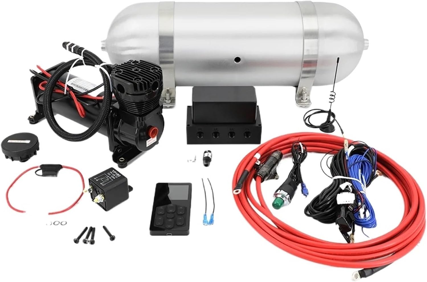 Car Air Ride Management Kit - Electronic Air Suspension System with 3 Gallon Tank & 480C Compressor