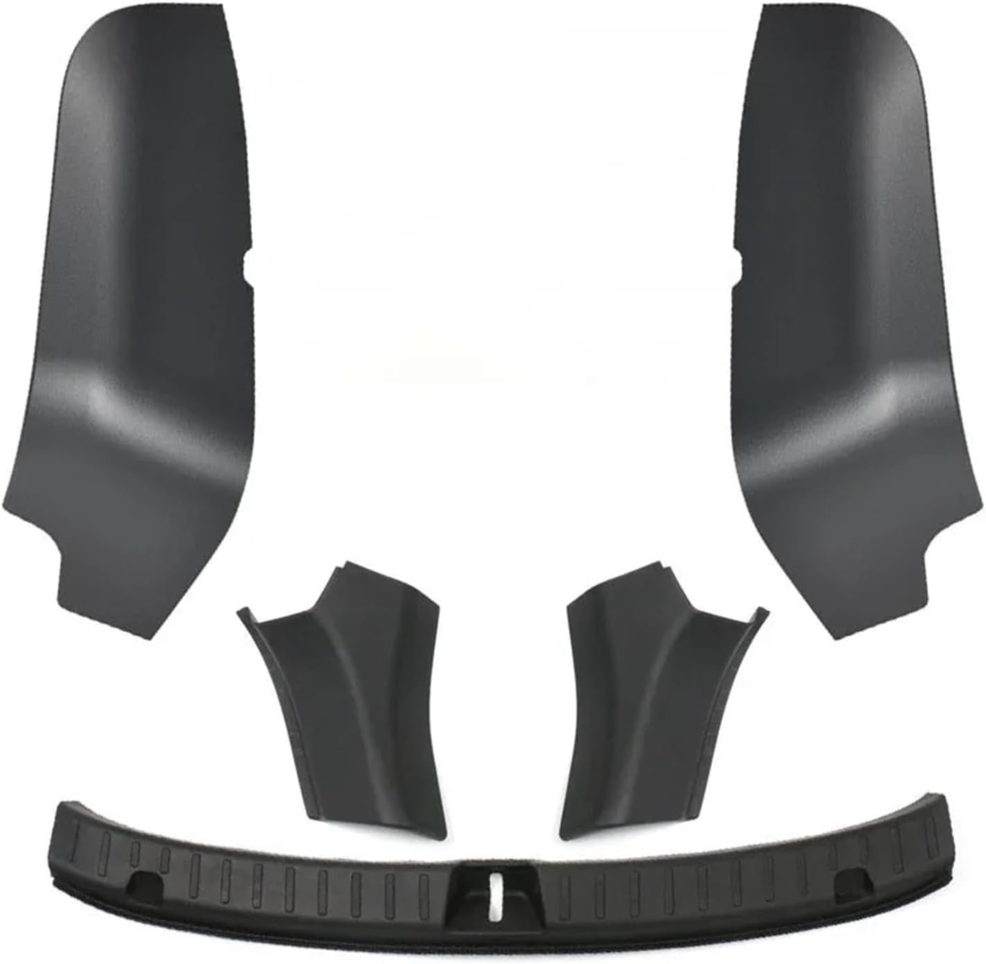 Car Interior Accessories, TPE Protective Trunk Sill Strips, Cover Pile Surface Corner Kick Shell, Trunk Side Guards, Compatible for Tesla Model Y 2023 (Color : 3 Sets)