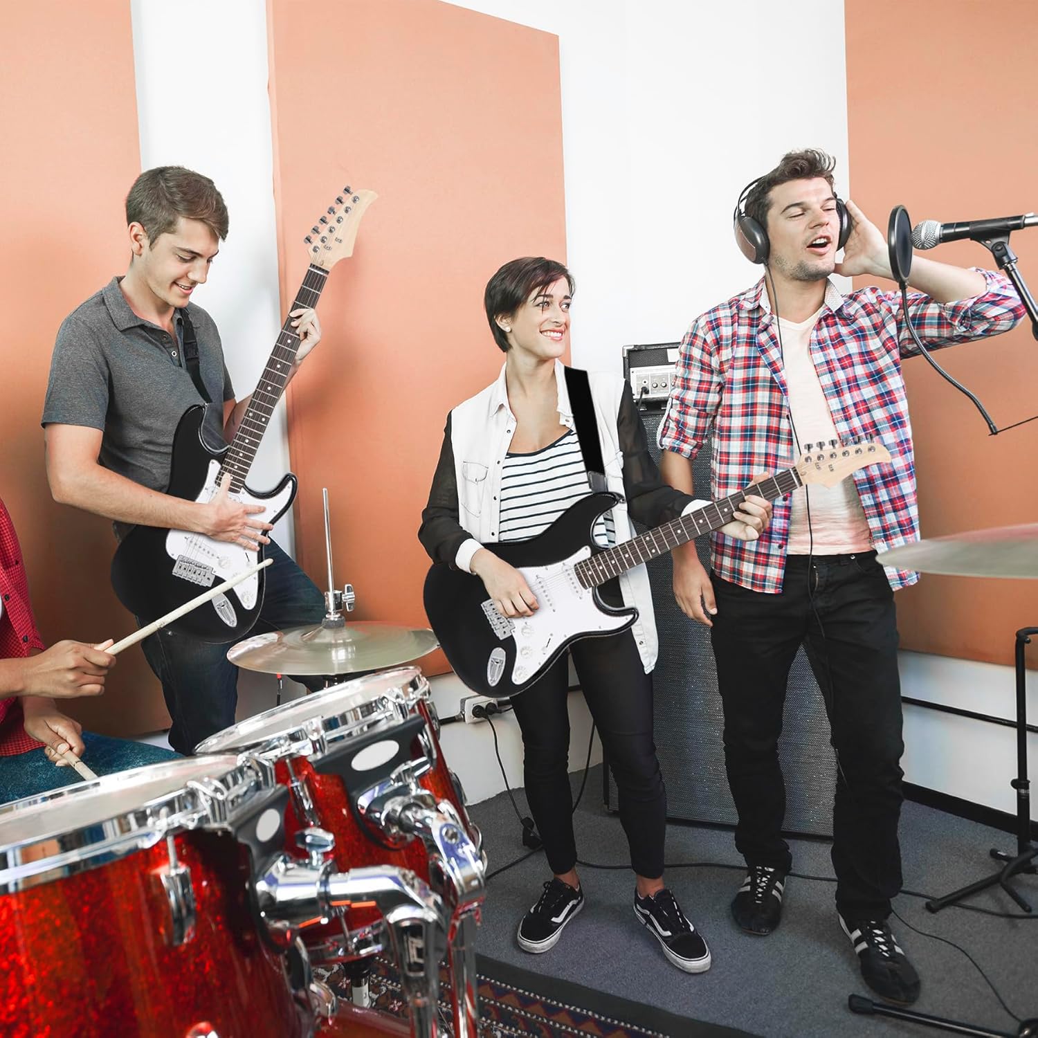 39 Inch Full Size Electric Guitar Beginner Starter Kit with 10W Amplifier, Bag, Strap, Strings, Tuner, Cable, Picks, Black