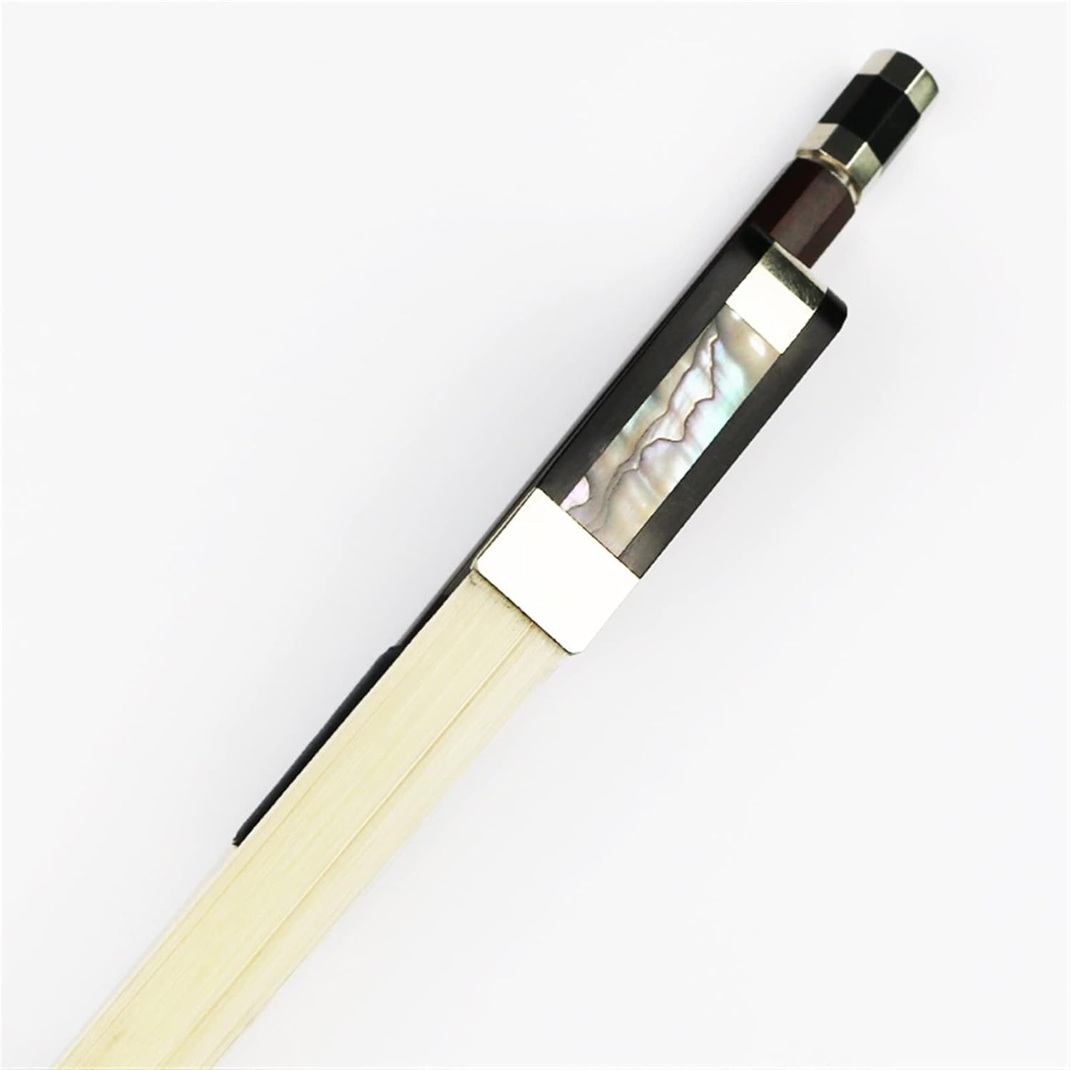 TSTS 4/4 Size Bass Bow Pernambuco Ebony Frog Nickel Silver Natural Mongolia Horsehair Bass Accessories Full Size Violin Bow