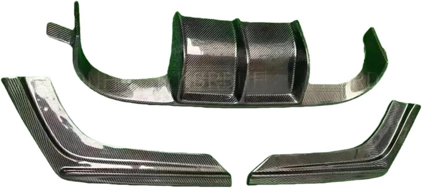 Compatible with BMW F80 M3 F82 F83 M4 2015-2020 Car Rear Diffuser Bumper Corner Spoiler Splitter Rear Lip Protector Guard Carbon Fiber Look(Carbon Fiber)