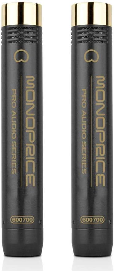 Monoprice Small-Diaphragm Condenser Microphones (Pair) - (600700), Multi
