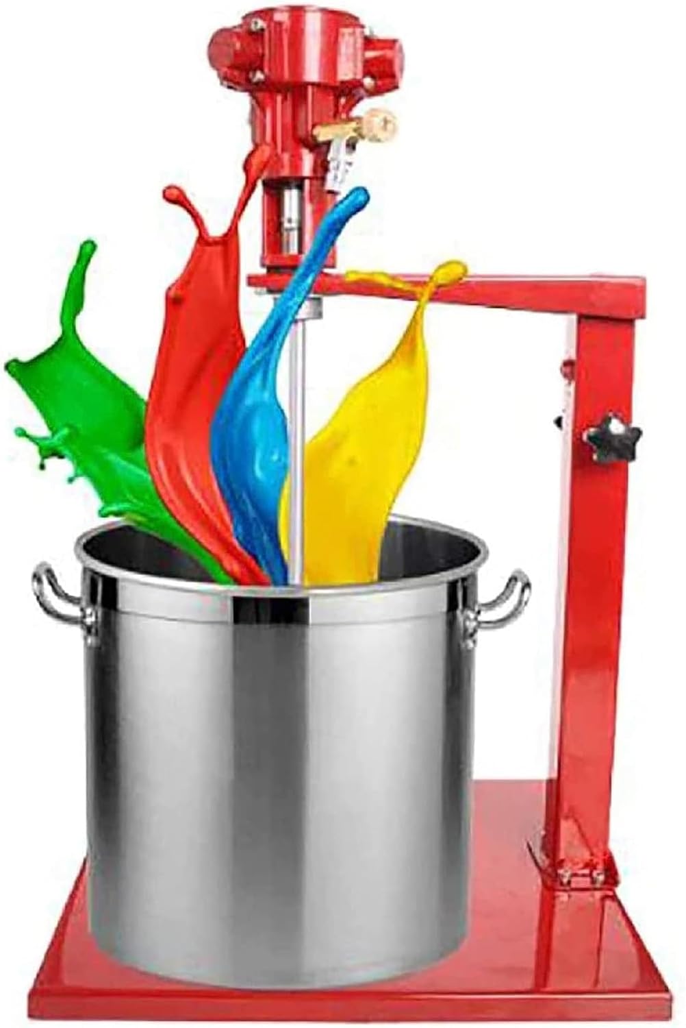5 Gal/20LStainless Steel Automatic Lifting Mixer Paint Stirring Machine,Adjustable Height, Desktop Vertical Air Mixer, Ink Mixing Machine
