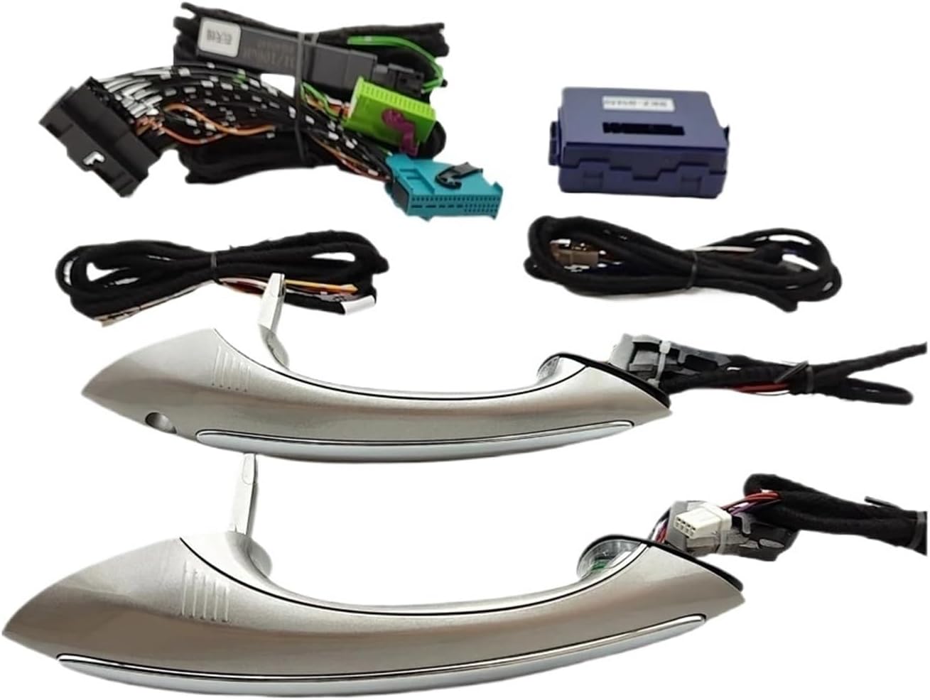 PKE Keyless Entry System for F18 F07 F02 F01 F10 Remote Key with 2 Car Handle Comfort Access(White A96)